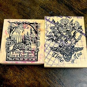 Set of 2 Time for Tea & Time Began In A Garden 1994 Stamps